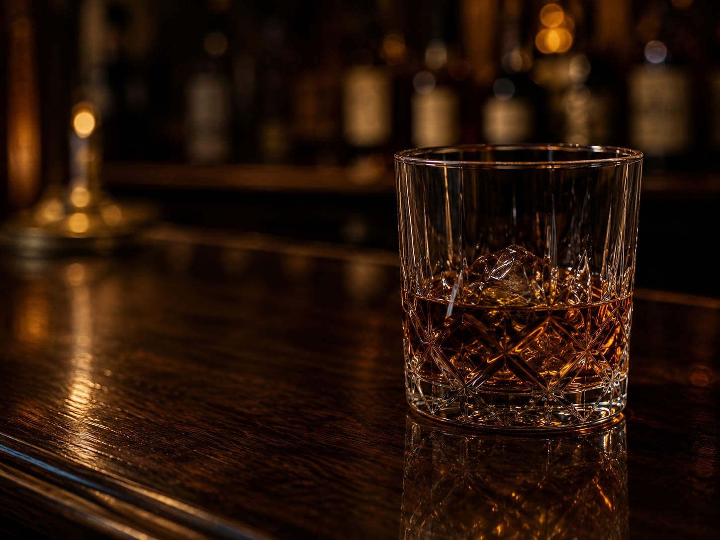 A glass of whiskey representing spirits